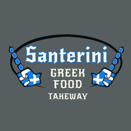 Santorini Greek Food logo.